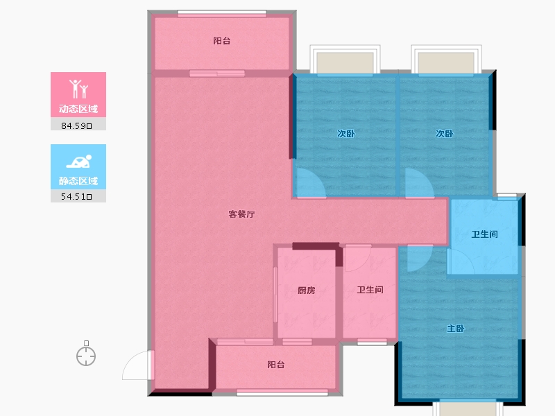 广西壮族自治区-桂林市-公园悦府-127.01-户型库-动静分区