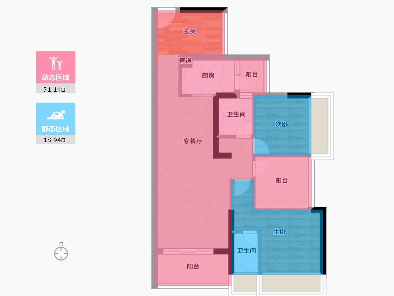 广东省-深圳市-天润嘉园-61.12-户型库-动静分区