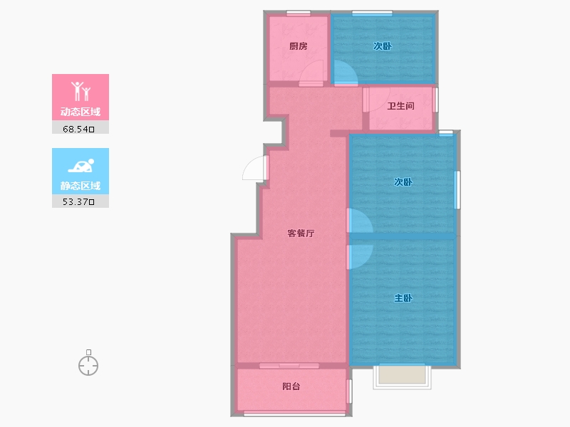 山东省-枣庄市-富翔百合苑-109.85-户型库-动静分区