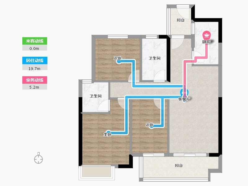 福建省-龙岩市-尚悦居-85.06-户型库-动静线