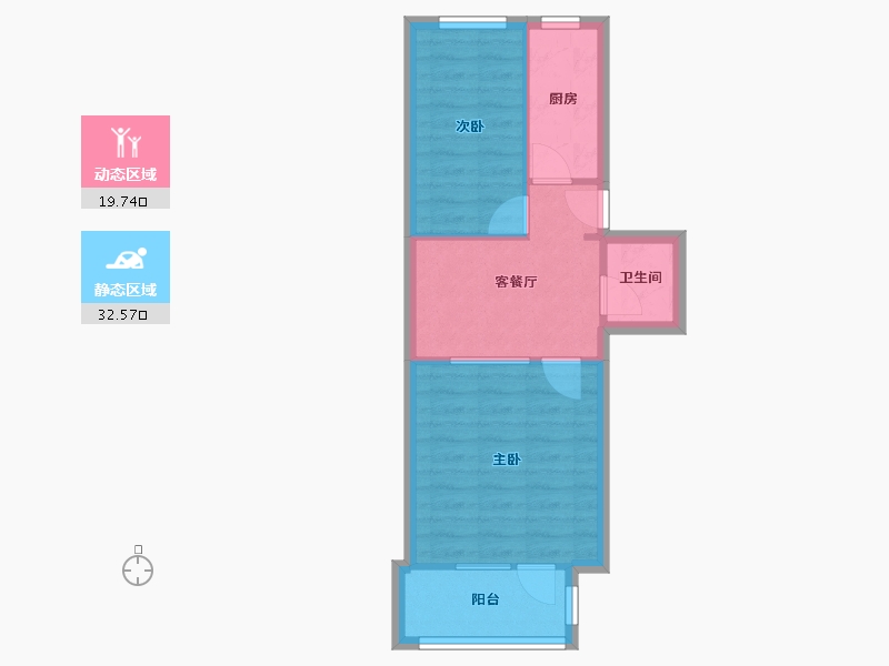 北京-北京市-角门东里-46.68-户型库-动静分区