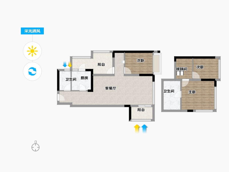 广东省-广州市-星汇熙越苑-102.00-户型库-采光通风