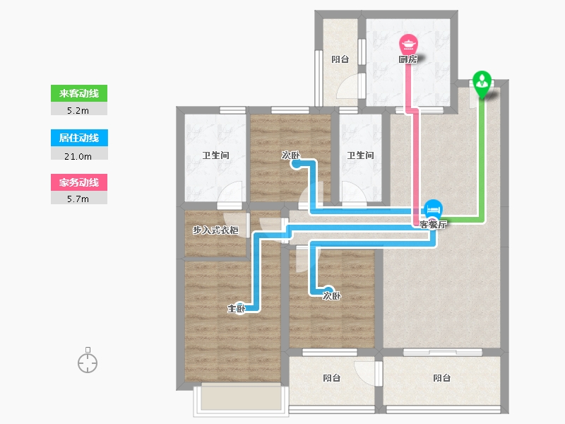 湖北省-恩施土家族苗族自治州-飞洋紫都-92.77-户型库-动静线