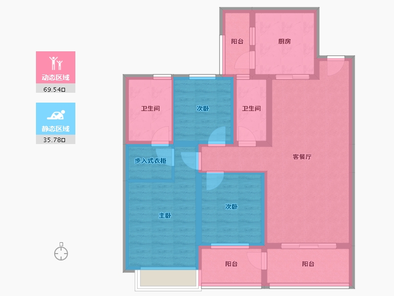 湖北省-恩施土家族苗族自治州-飞洋紫都-92.77-户型库-动静分区