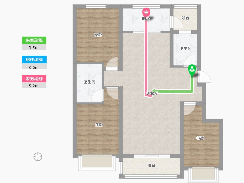 河北省-衡水市-康馨国际-83.42-户型库-动静线