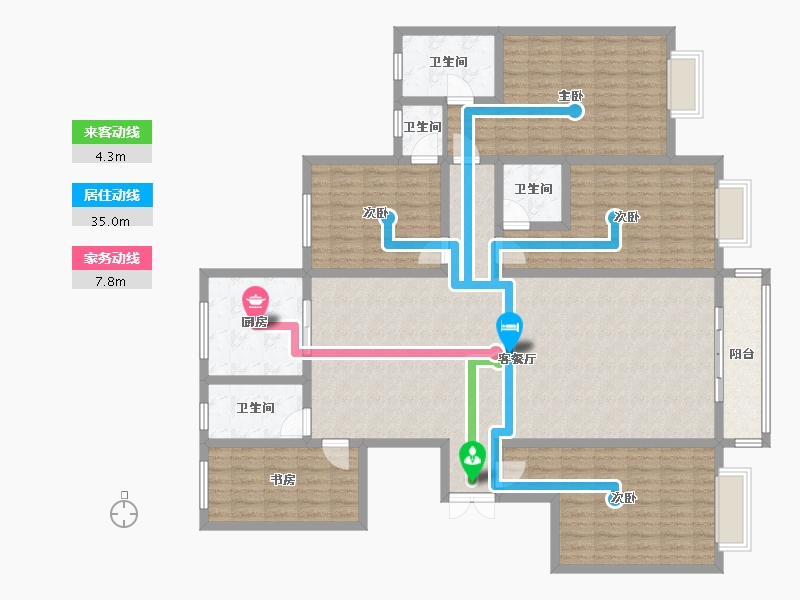 甘肃省-临夏回族自治州-仁和民苑-169.52-户型库-动静线