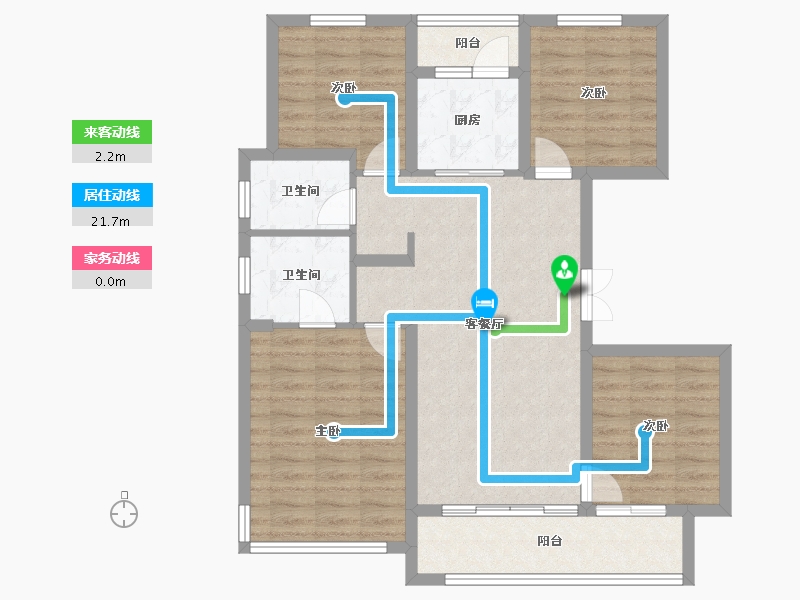 重庆-重庆市-江津滨江春城-93.16-户型库-动静线