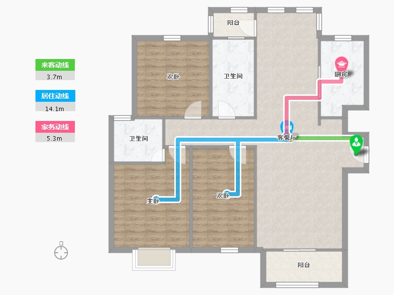 河南省-洛阳市-东方今典观澜-110.11-户型库-动静线