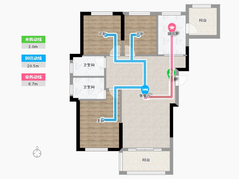 贵州省-贵阳市-春樘府-84.56-户型库-动静线