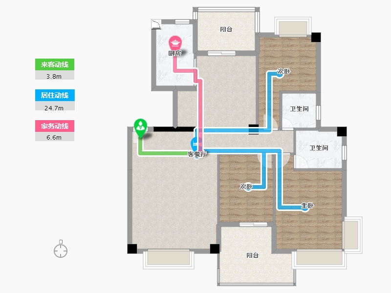 福建省-厦门市-钟宅新家园-120.78-户型库-动静线