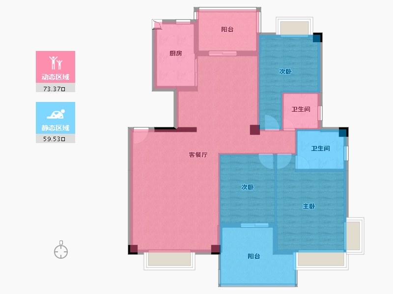 福建省-厦门市-钟宅新家园-120.78-户型库-动静分区