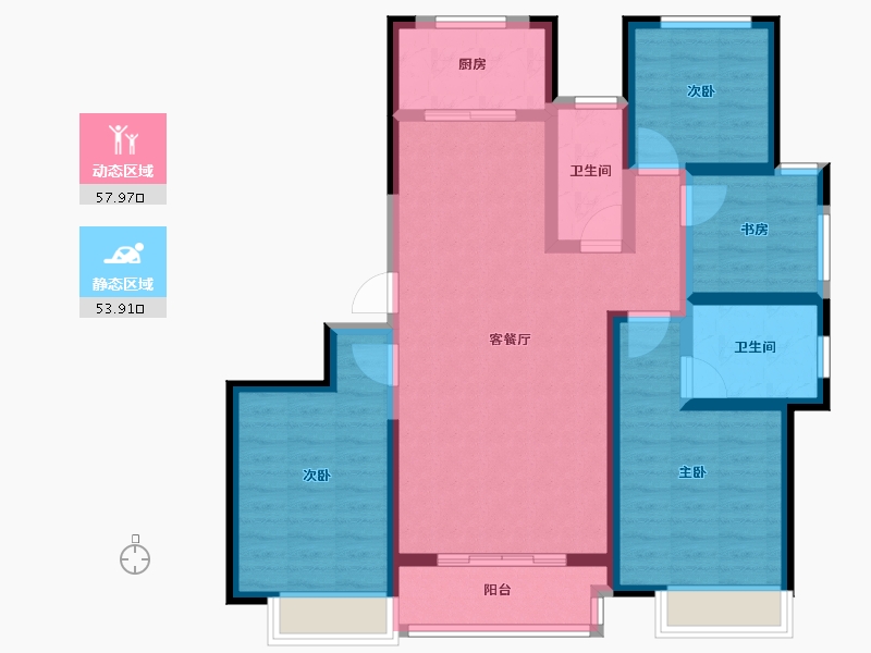 河南省-新乡市-法派公馆-99.00-户型库-动静分区