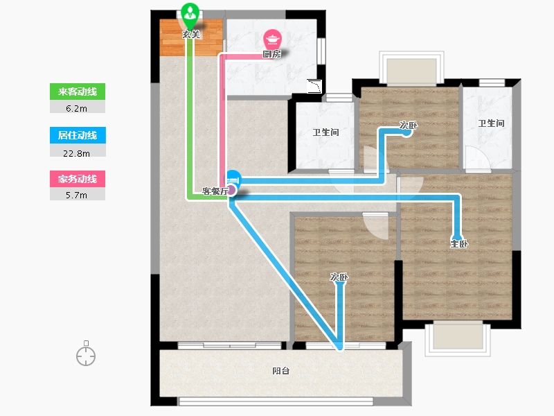 福建省-福州市-永鸿名城-96.67-户型库-动静线