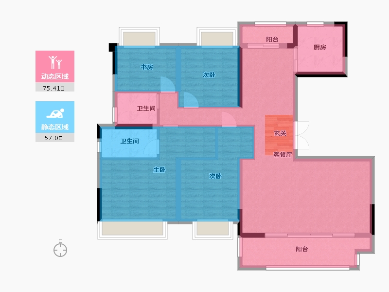 重庆-重庆市-�吃贸�-118.94-户型库-动静分区