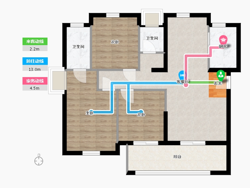 福建省-泉州市-力高君誉中央-79.06-户型库-动静线