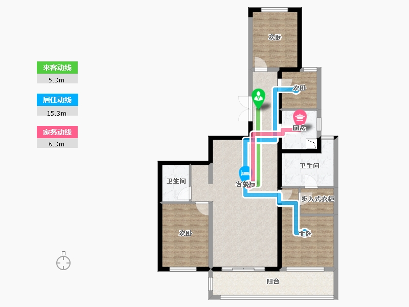 河南省-郑州市-金水府-106.99-户型库-动静线