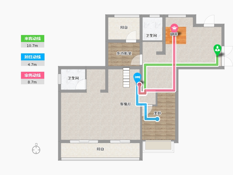 江苏省-苏州市-海胥澜庭-107.26-户型库-动静线