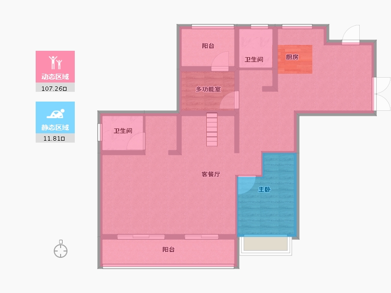 江苏省-苏州市-海胥澜庭-107.26-户型库-动静分区