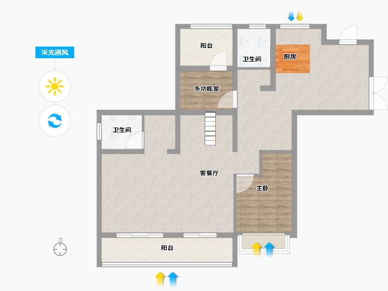 江苏省-苏州市-海胥澜庭-107.26-户型库-采光通风