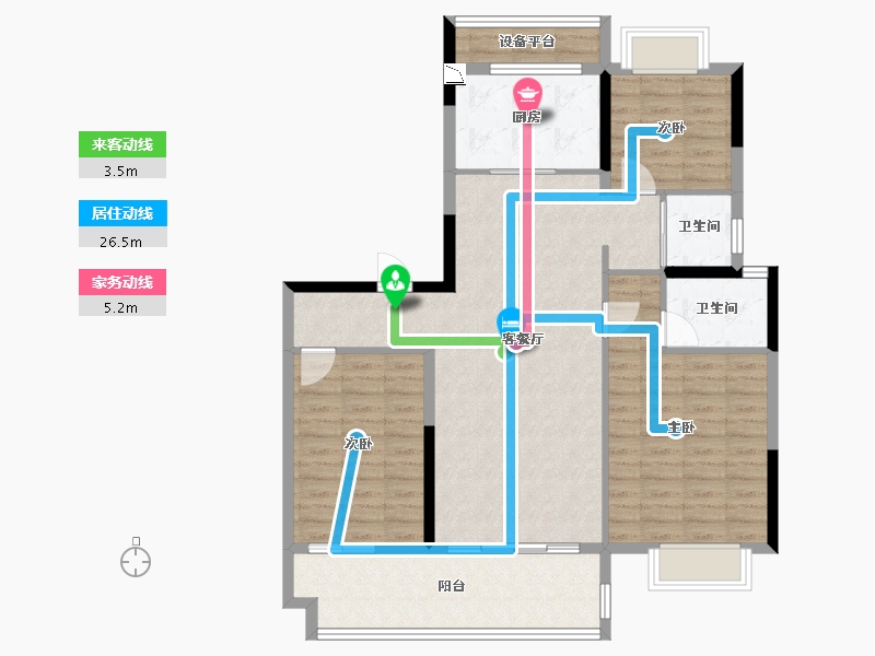 江苏省-常州市-溧阳碧桂园-104.15-户型库-动静线