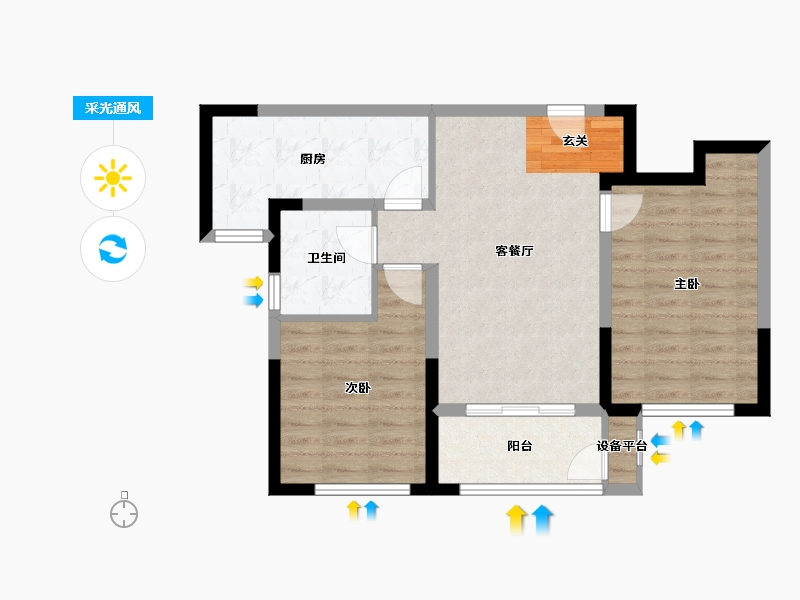 山东省-德州市-陵城首府-68.01-户型库-采光通风