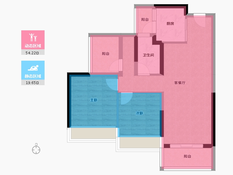 广东省-惠州市-玖龙台-64.89-户型库-动静分区