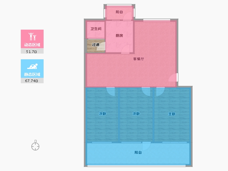 山东省-济宁市-仙营南组团-112.46-户型库-动静分区