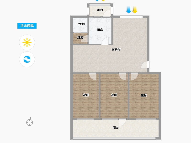 山东省-济宁市-仙营南组团-112.46-户型库-采光通风