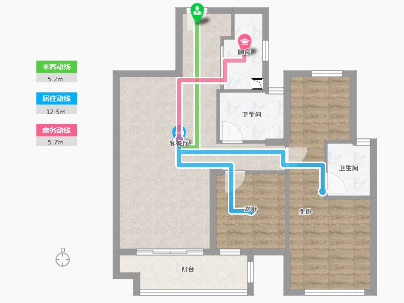 广西壮族自治区-柳州市-绿城・杨柳郡-75.69-户型库-动静线