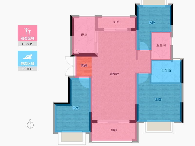 重庆-重庆市-御临府-69.99-户型库-动静分区