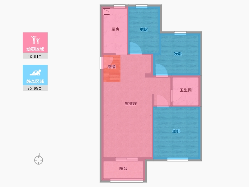 北京-北京市-北科建翡翠华庭-59.36-户型库-动静分区