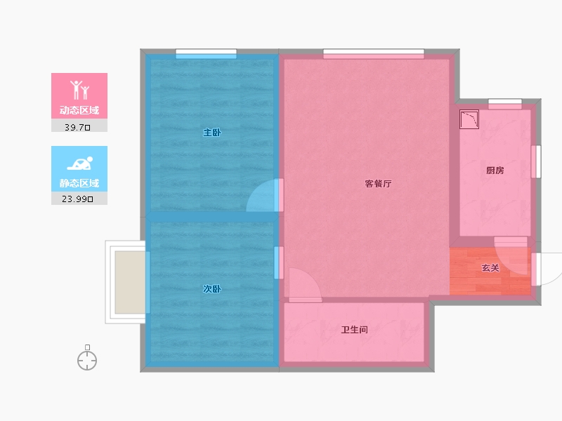 江苏省-南通市-京贸国际城-56.32-户型库-动静分区