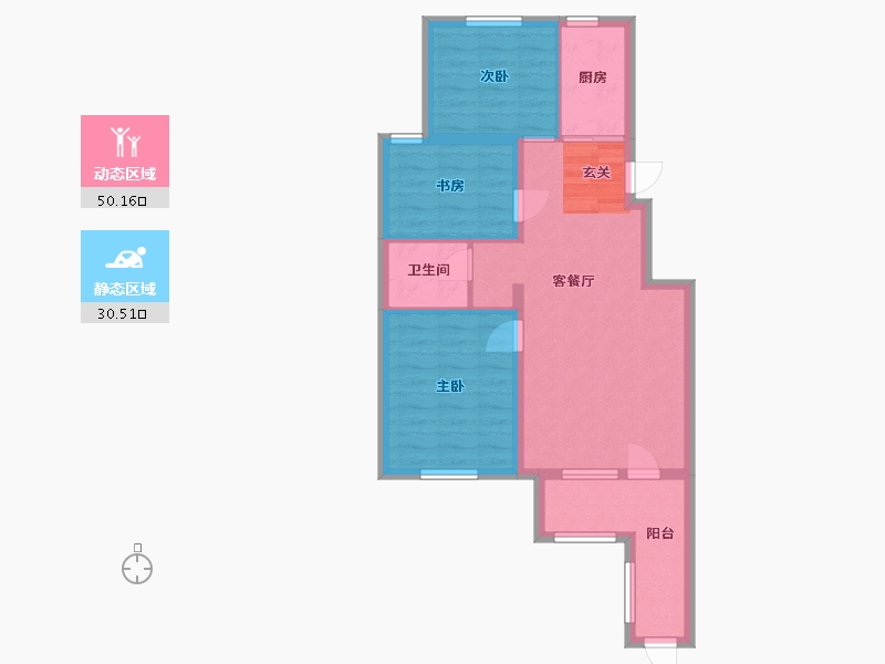 江苏省-南通市-首开缇香郡-72.06-户型库-动静分区