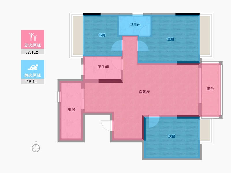 广西壮族自治区-桂林市-漓江郡府-81.30-户型库-动静分区