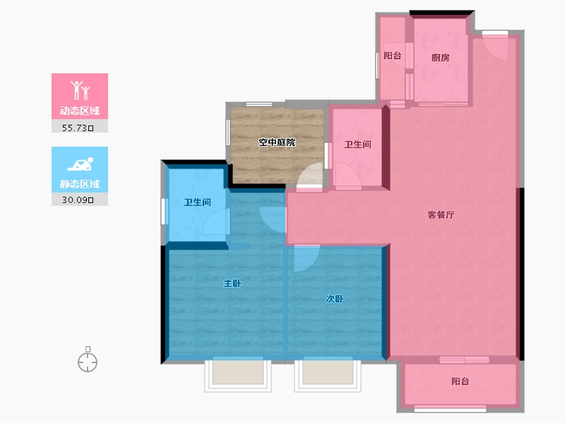 广东省-佛山市-三水冠军城-83.30-户型库-动静分区