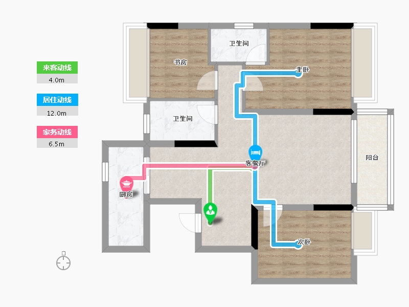 广西壮族自治区-桂林市-漓江郡府-81.30-户型库-动静线