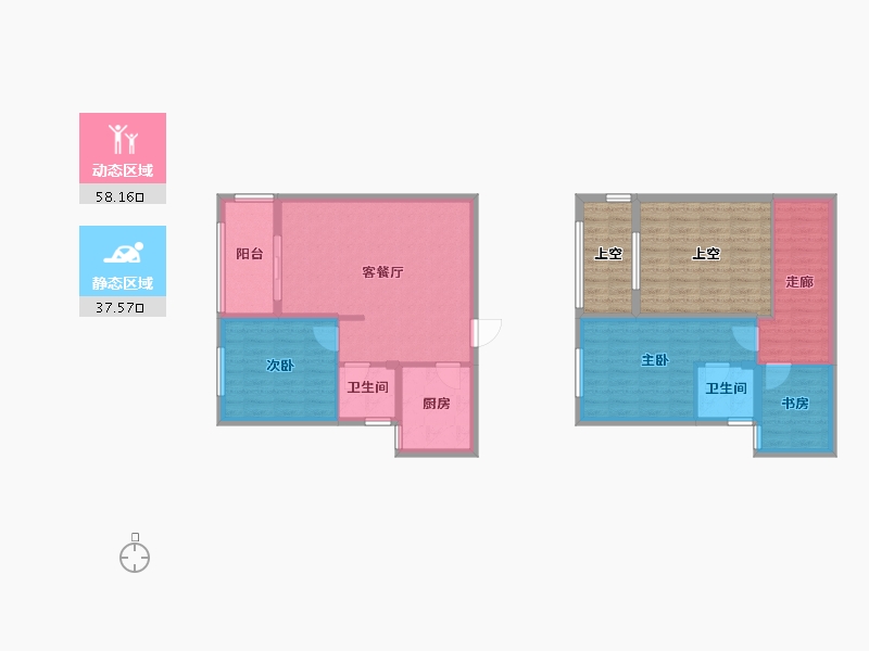 山东省-临沂市-嘉益香槟城-105.66-户型库-动静分区