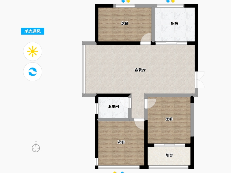 山东省-临沂市-银河湾-89.99-户型库-采光通风