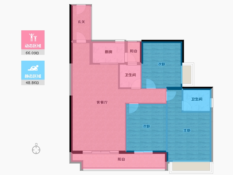 四川省-德阳市-雍湖大院-104.14-户型库-动静分区