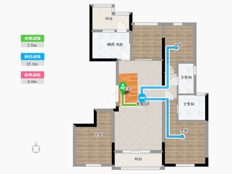 浙江省-宁波市-金隅大成郡一期-106.01-户型库-动静线