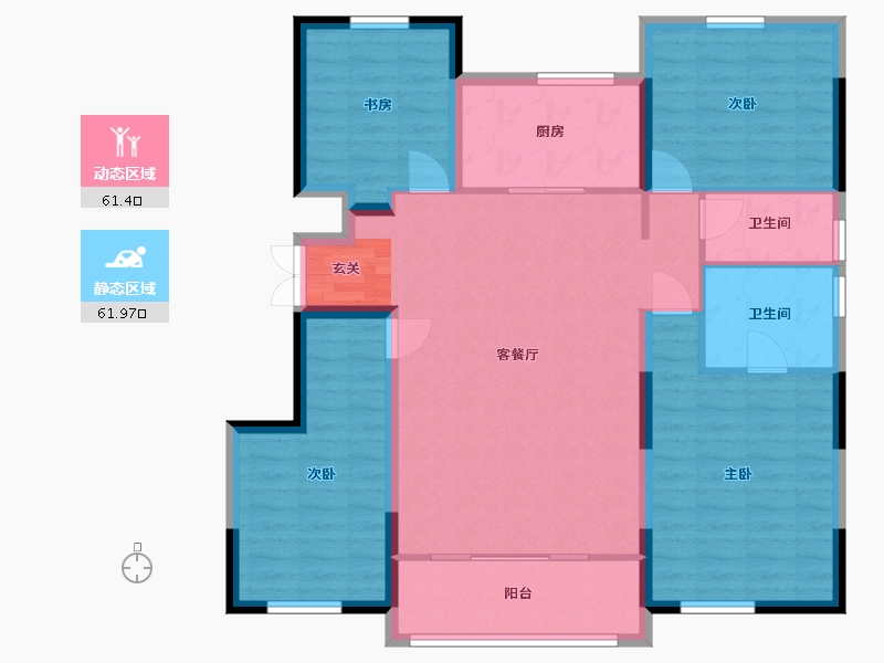 浙江省-宁波市-金隅大成郡一期-111.56-户型库-动静分区