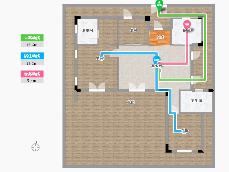 浙江省-宁波市-大爱书院小镇-184.36-户型库-动静线