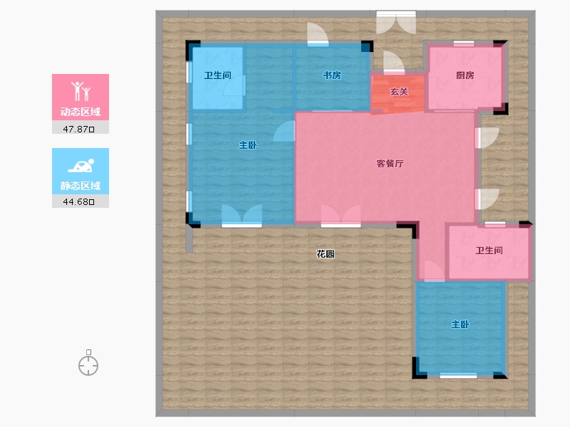 浙江省-宁波市-大爱书院小镇-184.36-户型库-动静分区