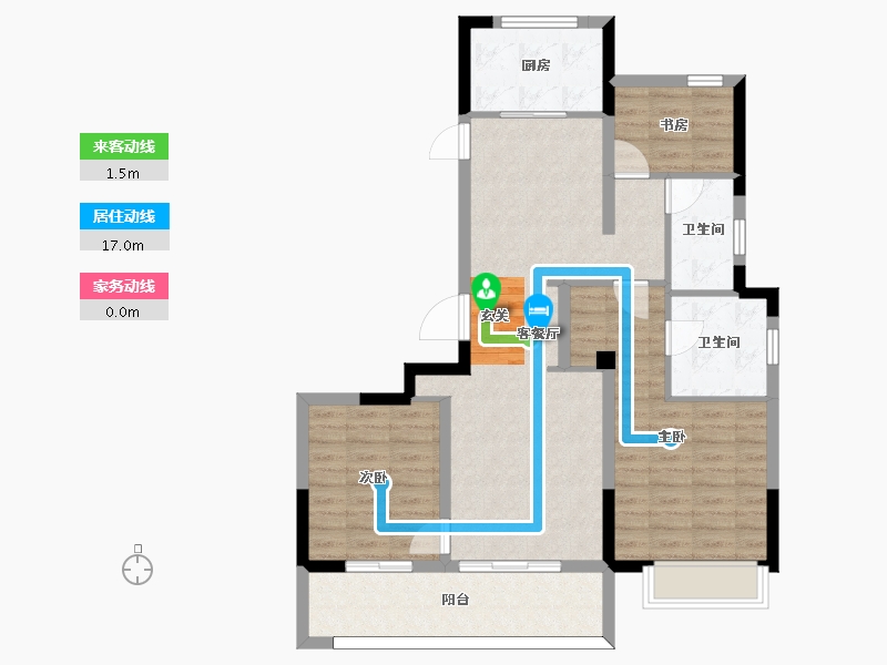 浙江省-宁波市-金地华章-91.92-户型库-动静线