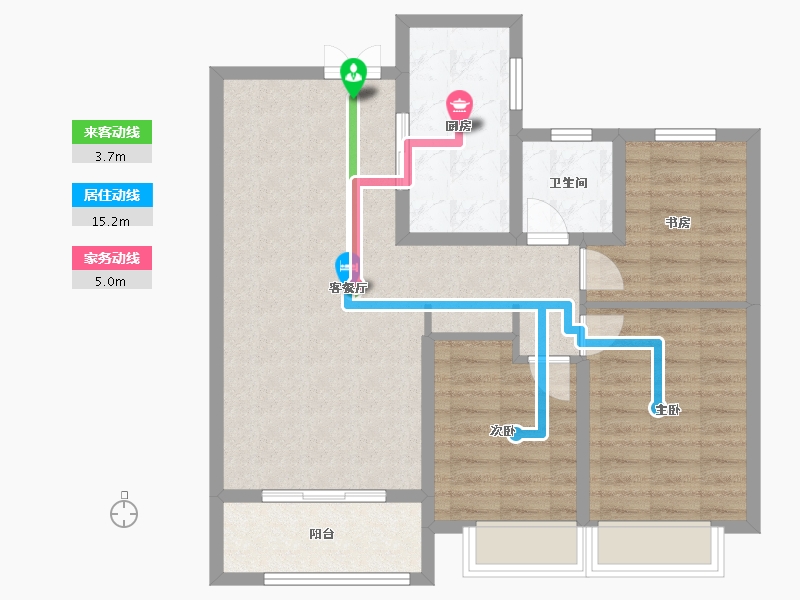 山东省-聊城市-博学苑-82.62-户型库-动静线