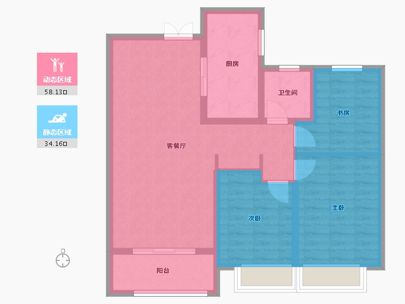 山东省-聊城市-博学苑-82.62-户型库-动静分区