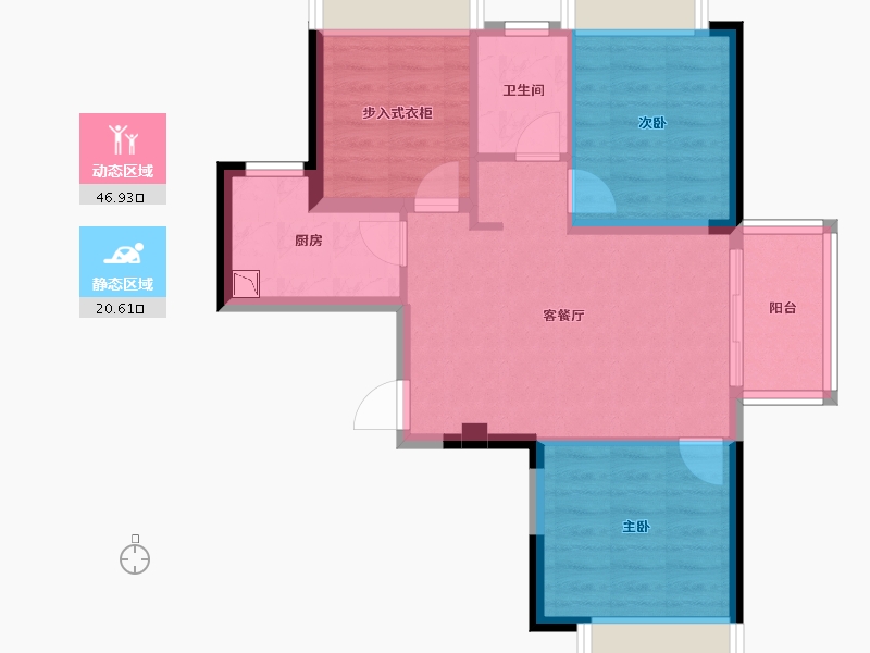 江苏省-徐州市-鱼先生社区-60.00-户型库-动静分区