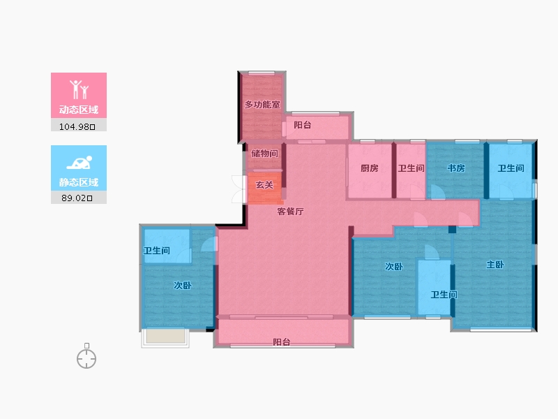 浙江省-宁波市-荣安江南润园-175.93-户型库-动静分区