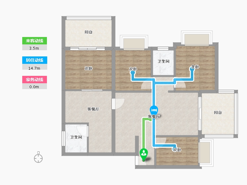 海南省-海口市-衍宏海港小镇-89.27-户型库-动静线