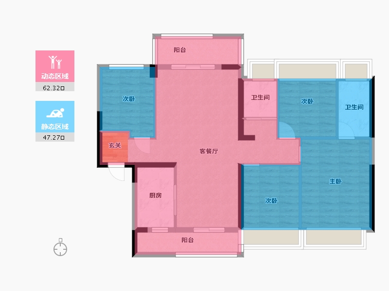 四川省-广元市-碧桂园-98.15-户型库-动静分区